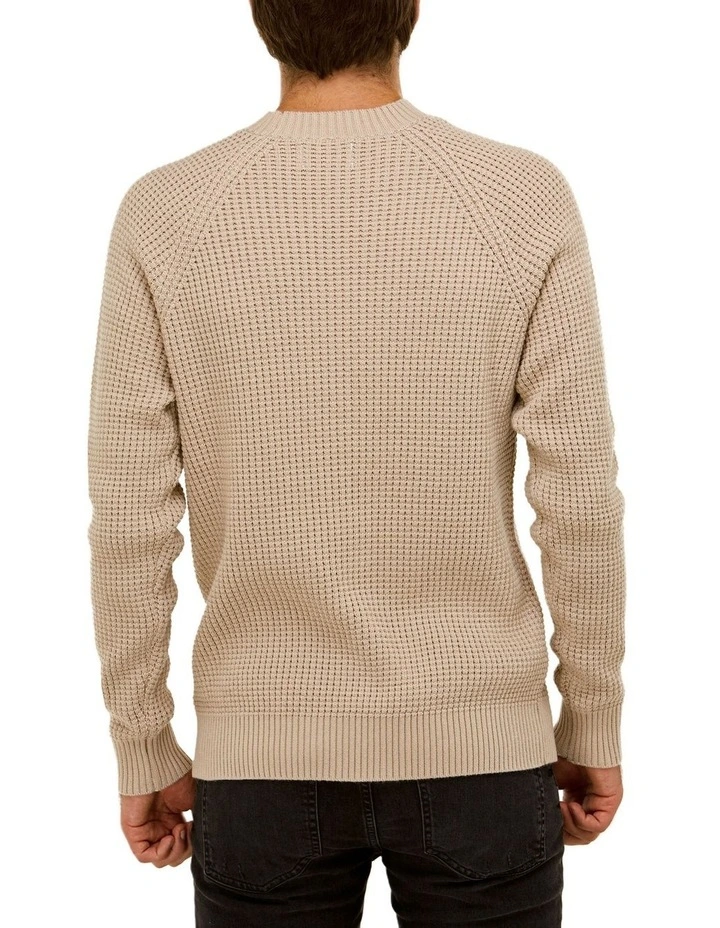 Brooksfield Crew Neck Knit Sweater In Beige 3 Brooksfield Crew Neck Knit Sweater In Beige - Image 3