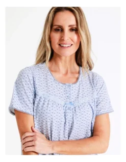 SOHO Knit Mid Length Nightie In Blue -Myer Clothing Shop 943343560 943648750 4 720x928