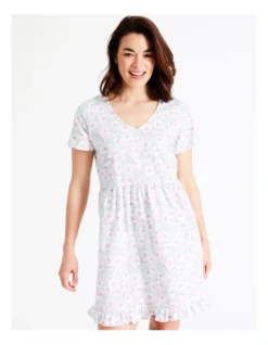 SOHO Knit Short Sleeve Nightie In Mint -Myer Clothing Shop 943343650 6 720x928