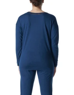 Simone Perele Brume Long Sleeve Top Blue -Myer Clothing Shop 943444540 4 1 720x928