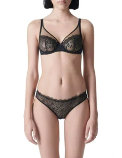 Simone Perele Singuliere Full Cup Plunge Bra In Black