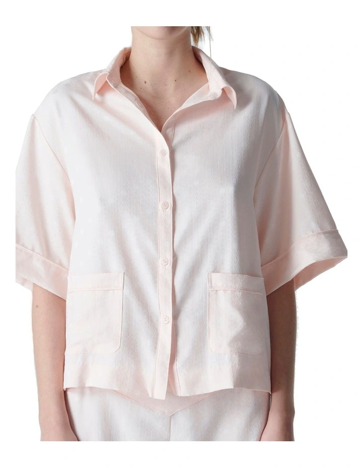 Simone Perele Caprice Short Sleeve Shirt In Baby Pink 2 Simone Perele Caprice Short Sleeve Shirt In Baby Pink - Image 2