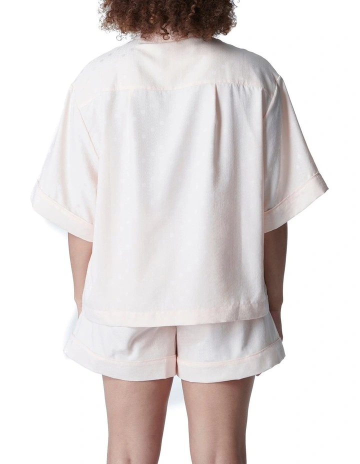 Simone Perele Caprice Short Sleeve Shirt In Baby Pink 3 Simone Perele Caprice Short Sleeve Shirt In Baby Pink - Image 3