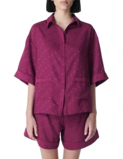 Simone Perele Caprice Short Sleeve Shirt Purple