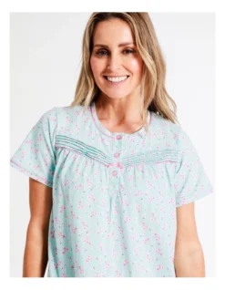 SOHO Mid Length Nightie In Teal -Myer Clothing Shop 943551550 5 720x928