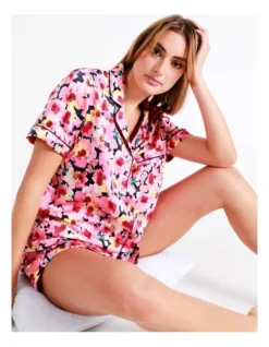 Chloe & Lola Satin Short Sleeve PJ Set In Pink 9 Chloe & Lola Satin Short Sleeve PJ Set In Pink -Myer Clothing Shop 943551640 943575670 3 720x928