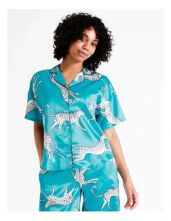 Chloe & Lola Satin Sleep Shirt In Teal 12 Chloe & Lola Satin Sleep Shirt In Teal -Myer Clothing Shop 943551730 6 720x928