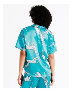 Chloe & Lola Satin Sleep Shirt In Teal 13 Chloe & Lola Satin Sleep Shirt In Teal -Myer Clothing Shop 943551730 7 720x928