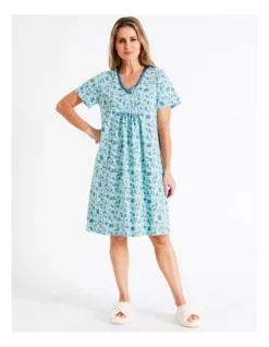 SOHO Short Length Nightie In Teal