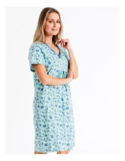 SOHO Short Length Nightie In Teal -Myer Clothing Shop 943552990 943583770 4 720x928