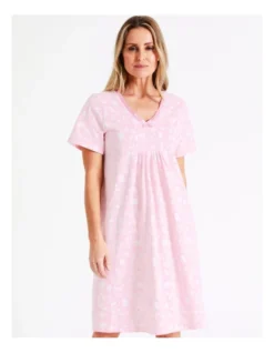 SOHO Short Length Nightie In Pink -Myer Clothing Shop 943552990 943653160 6 720x928