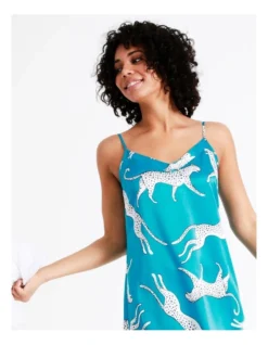 Chloe & Lola Satin Chemise In Teal -Myer Clothing Shop 943553890 5 720x928