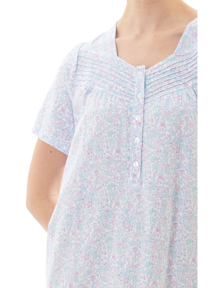 Georgia Floral Short Nightie In Multi 2 Georgia Floral Short Nightie In Multi - Image 2