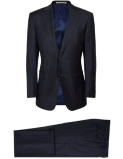 Dun Full Canvas R-Stripe Suit NAVY REG -Myer Clothing Shop 943966540 7 720x928