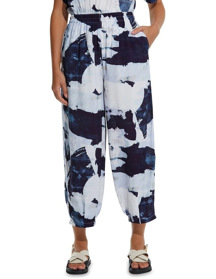 3/4 Abstract Bay Pants In Multi 1 3/4 Abstract Bay Pants In Multi