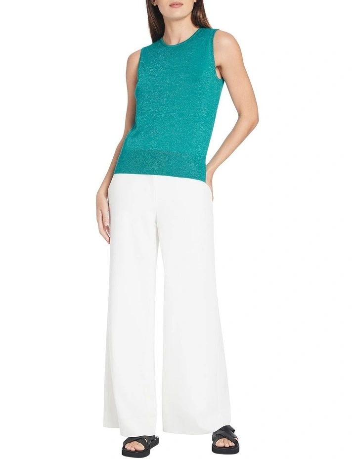 Shauna Sleeveless Knit In Aquamarine 2 Shauna Sleeveless Knit In Aquamarine - Image 2