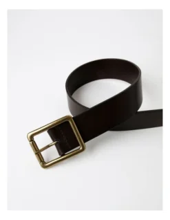 Leather Belt With Buckle In Brown -Myer Clothing Shop 945108370 3 720x928