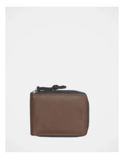 Zip Around Wallet In Brown