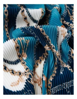 Basque Printed Pleat Neckerchief Scarf In Blues -Myer Clothing Shop 945157330 6 720x928