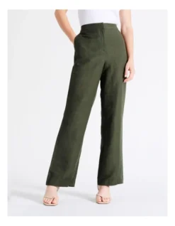Basque Straight Leg Pant In Khaki -Myer Clothing Shop 945496270 3 720x928