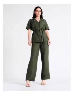 Basque Straight Leg Pant In Khaki -Myer Clothing Shop 945496270 5 720x928