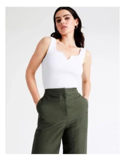 Basque Straight Leg Pant In Khaki -Myer Clothing Shop 945496270 6 720x928