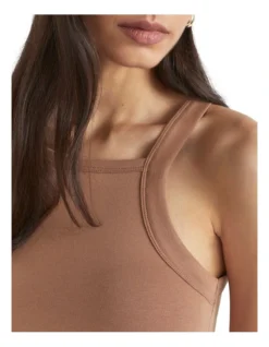 Cut Away Tank In Auburn Brown Retro -Myer Clothing Shop 945553330 945538840 3 720x928