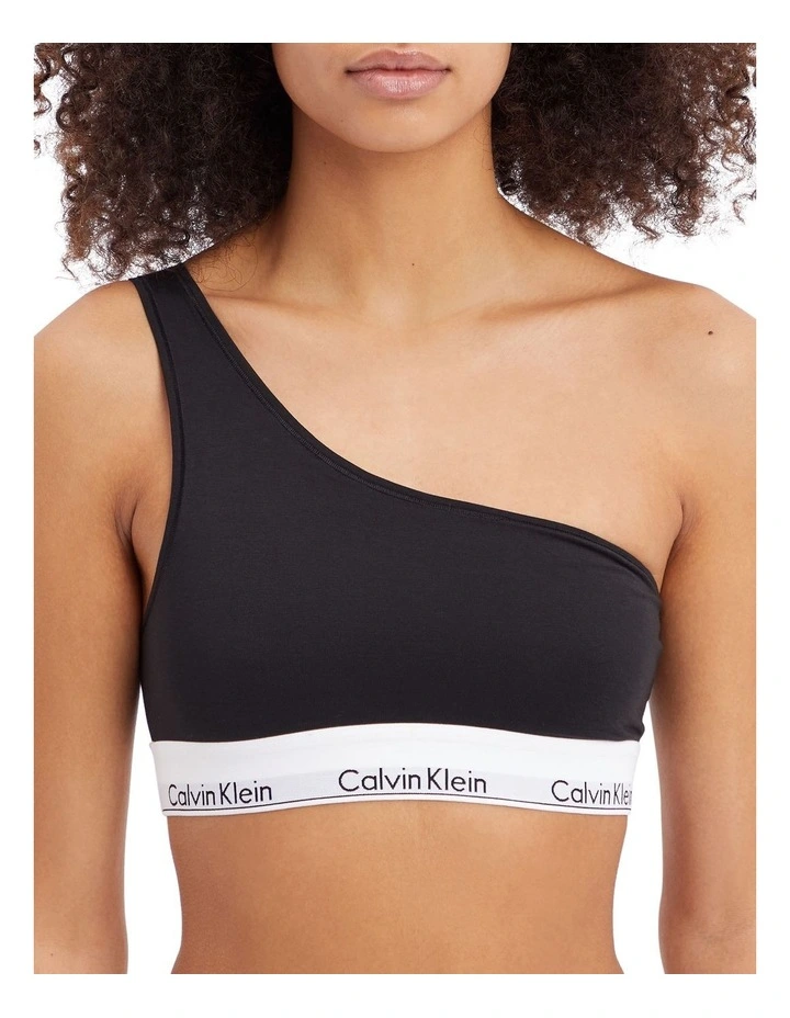 Calvin Klein Modern Cotton Unlined Bralette In Black 3 Calvin Klein Modern Cotton Unlined Bralette In Black - Image 3