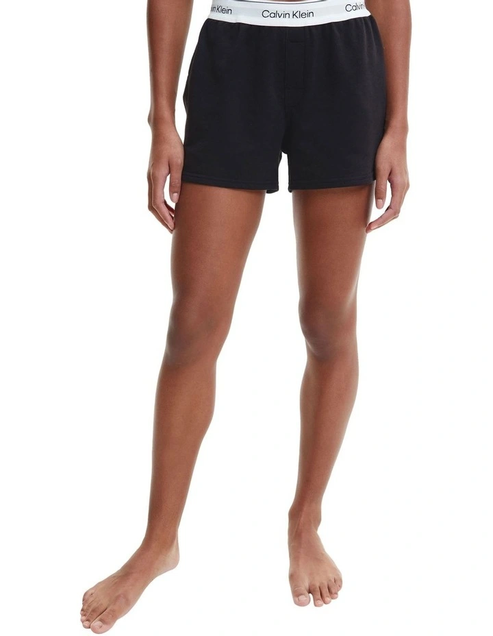 Calvin Klein Modern Cotton Lounge Sleep Short In Black 1 Calvin Klein Modern Cotton Lounge Sleep Short In Black