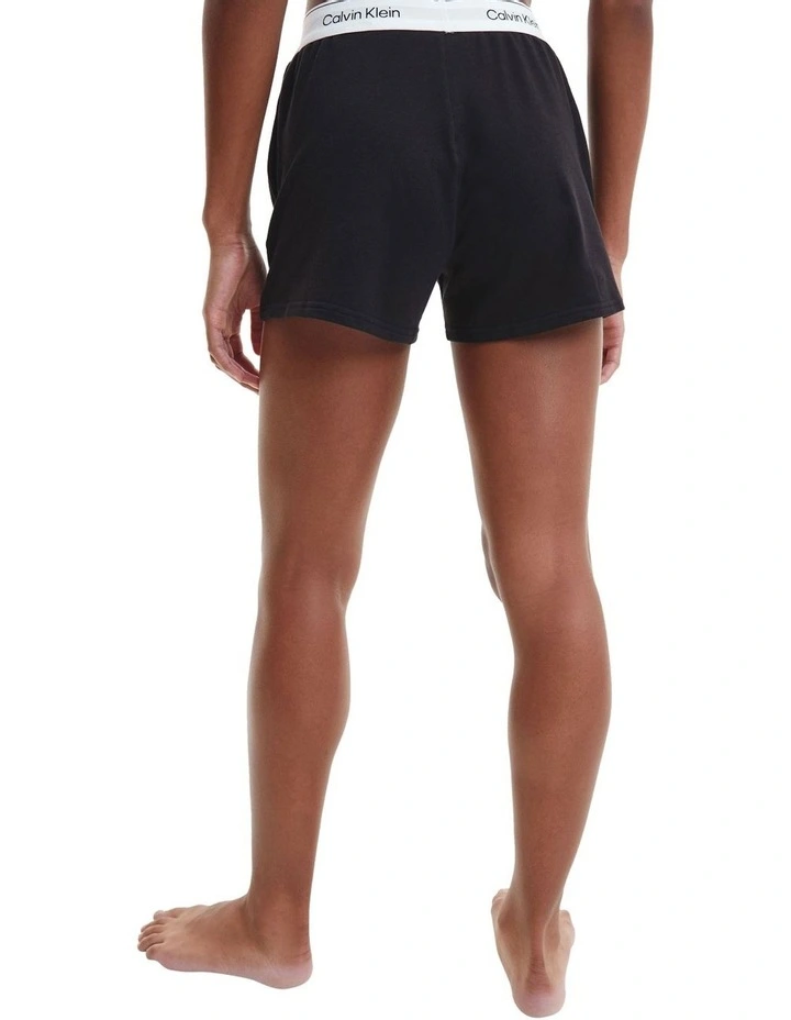 Calvin Klein Modern Cotton Lounge Sleep Short In Black 2 Calvin Klein Modern Cotton Lounge Sleep Short In Black - Image 2