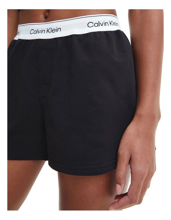 Calvin Klein Modern Cotton Lounge Sleep Short In Black 3 Calvin Klein Modern Cotton Lounge Sleep Short In Black - Image 3