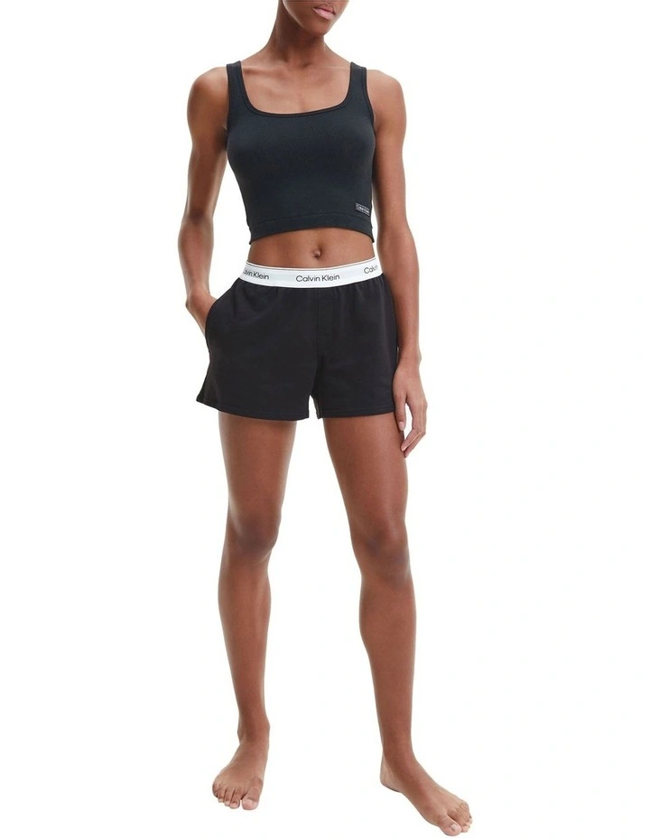 Calvin Klein Modern Cotton Lounge Sleep Short In Black 4 Calvin Klein Modern Cotton Lounge Sleep Short In Black - Image 4
