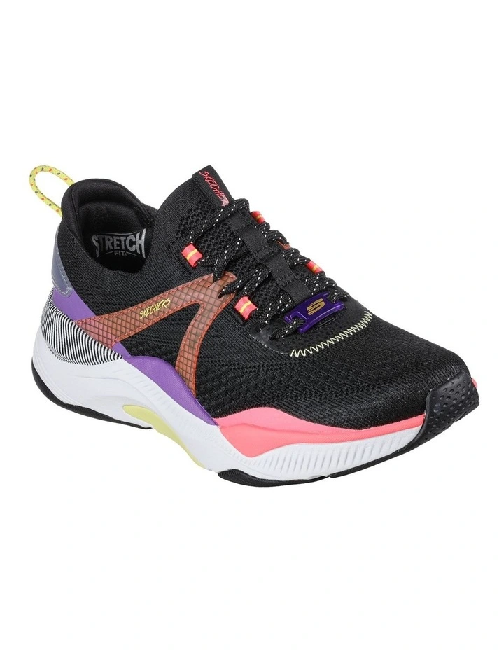 Skechers D'Lux Fitness Shoe In Black Multi 1 Skechers D'Lux Fitness Shoe In Black Multi