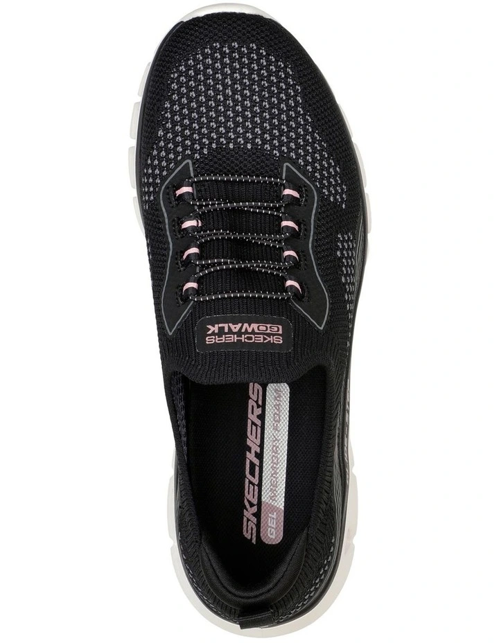 Skechers Go Walk Glide-Step Flex Shoe In Black 5 Skechers Go Walk Glide-Step Flex Shoe In Black - Image 5