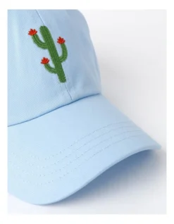 Cap With Embroidery In Blue -Myer Clothing Shop 945744490 4 720x928