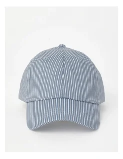 Pinstripe Cap In Blue
