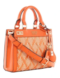 Guess Katey Mini Satchel Bag In Orange -Myer Clothing Shop 946044460 3 720x928