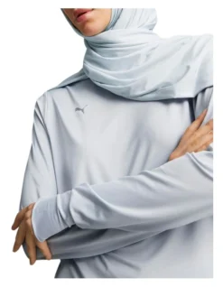 Puma Hijab Scarf In Platinum Gray