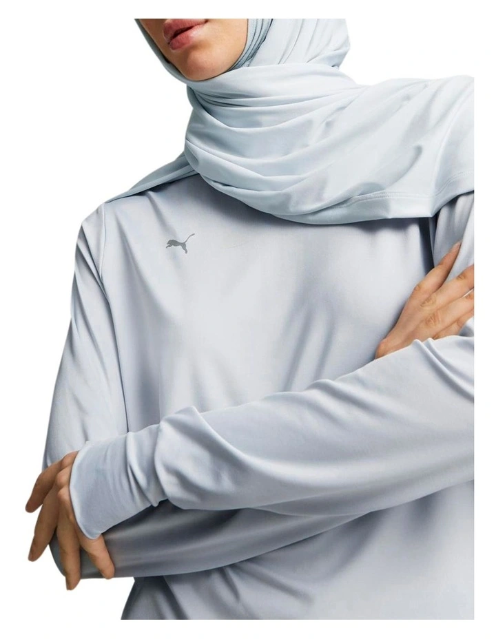 Puma Hijab Scarf In Platinum Gray 1 Puma Hijab Scarf In Platinum Gray