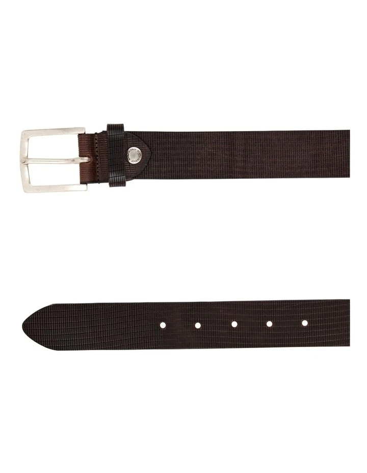 Sergio Leather Belt In Chocolate 2 Sergio Leather Belt In Chocolate - Image 2