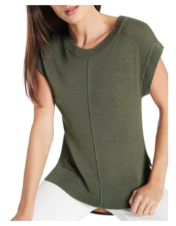 Alice Linen Mix Tank In Elm Green 7 Alice Linen Mix Tank In Elm Green -Myer Clothing Shop 946321030 4 1 720x928