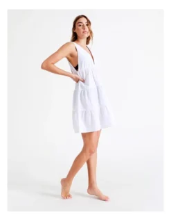 Chloe & Lola Cotton Tiered Mini Dress In White -Myer Clothing Shop 946459900 3 1 720x928