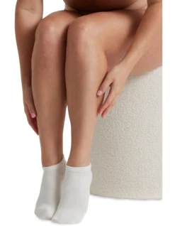 Striped Ankle Sock 2 Pack In Terracotta/White -Myer Clothing Shop 946512100 4 720x928