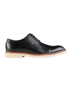 Becker Leather Derby Shoes In Black