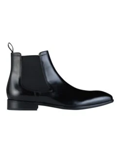 Bronson Leather Chelsea Boots In Black