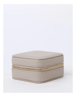 Square Zip Around Jewellery Box In Pebble -Myer Clothing Shop 946687870 3 720x928
