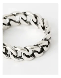 Chain Band Ring In Silver -Myer Clothing Shop 946761580 3 720x928