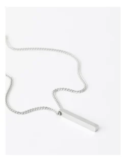 Vertical Cube Necklace In Silver -Myer Clothing Shop 946762120 3 720x928