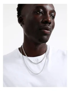 Double Row Necklace In Silver -Myer Clothing Shop 946762300 4 720x928