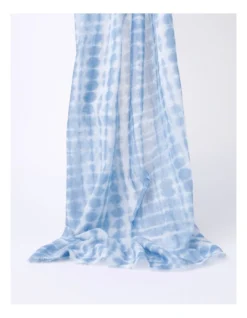 Printed Organic Cotton Scarf In Blues -Myer Clothing Shop 946782820 946783720 3 720x928